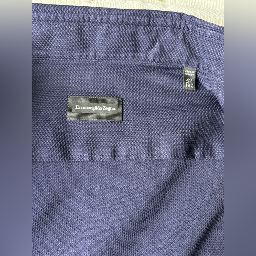 ERMENEGILDO ZEGNA
Navy Button-Up Shirt - Picture 2 of 12